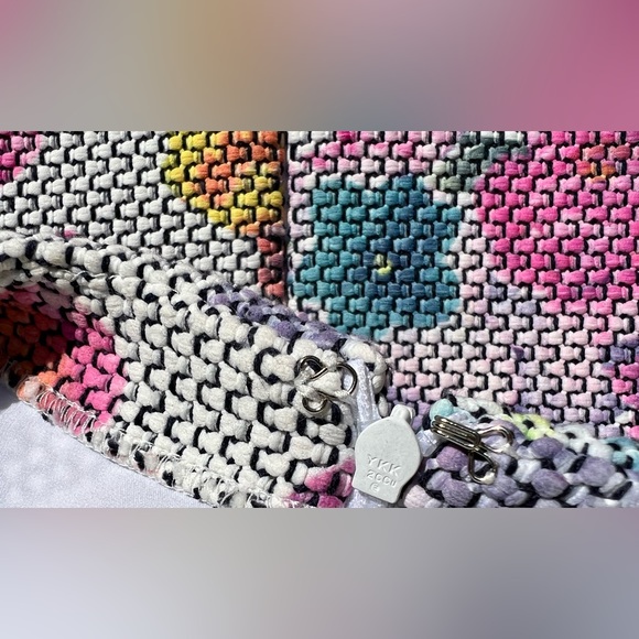 Worth New York White Azalea Coral Openweave Floral Print Sheath Dress M - Picture 9 of 15